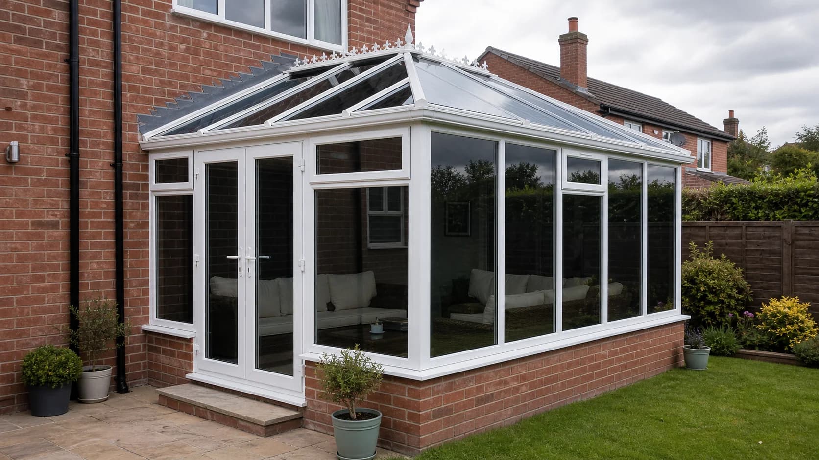 Conservatory glass with residential solar control film