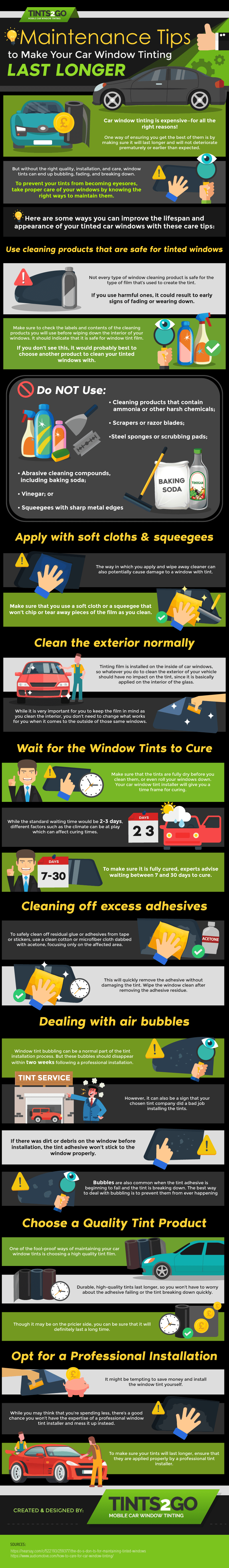 Maintenance Tips to Make Your Car Window Tinting Last Longer