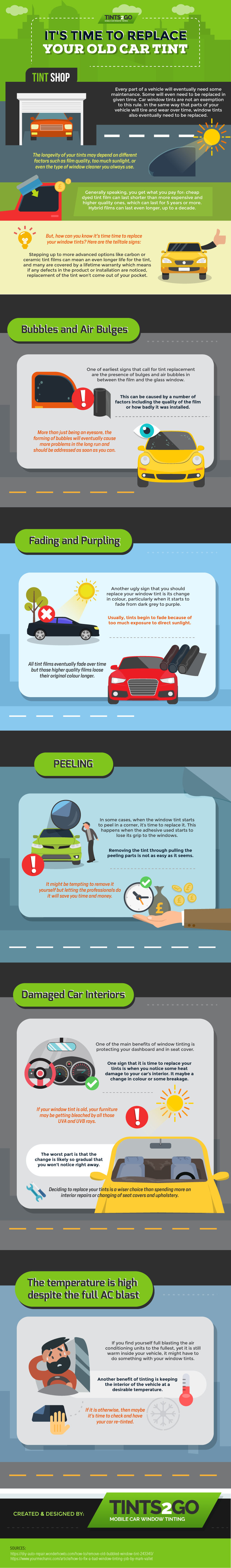 It's time to replace your old car tint