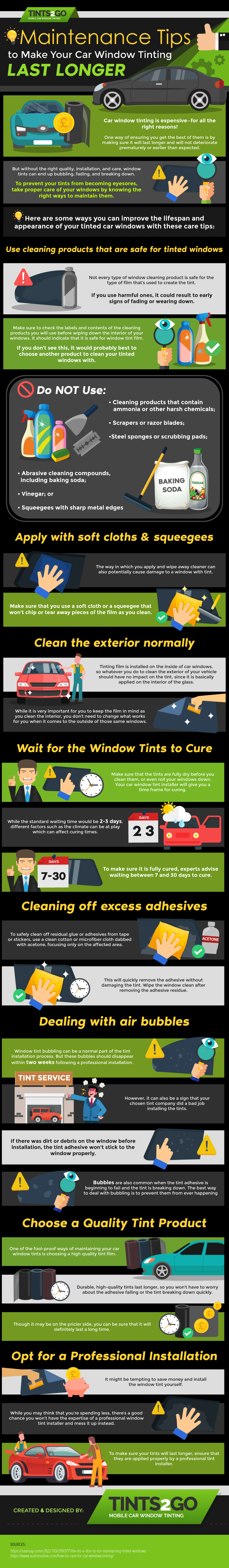 Maintenance Tips to Make Your Car Window Tinting Last Longer